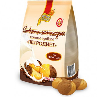Petrodiet Butterkekse Schoko-Sahne mit Fruktose 300g Петродиет Печенье сдобное сливочно-шоколадное н