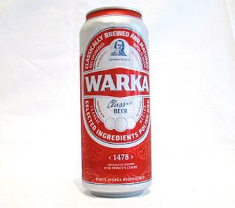 Bier Warka hell 0,5L Dose