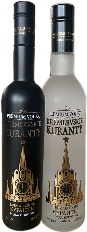 Premium Vodka- SET, Kremlevskie Kuranty Black und Kremlevskie Kuranty - White