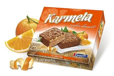 Karmela Waffeltorte mit Orangen und Nüssen 200g